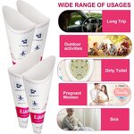 Disposable Female Urinal - Portable Lightweight Waterproof Paper Funnel Standing Pee Feminine Hygiene