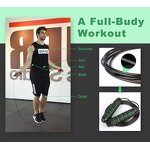 10-in-1 Ab Roller Kit - Resistance Bands Knee Mat Jump Rope Push-Up Bar Core Strength Training