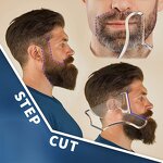 Beard Guide Shaper - Template with Inbuilt Comb Multi-liner Edges Curve Straight Neckline