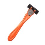 5-Blade Disposable Razor - Aloe Vitamin E Anti-Slip Grip 1 Handle 6 Cartridges Man Shave