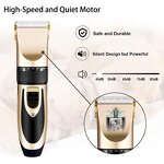 Dog Grooming Kit - Rechargeable Cordless Quiet Electric Hair Clipper Thick Coats Trimmer Shaver