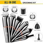6 in 1 Grooming Kit - Waterproof Men Beard Trimmer Hair Clippers Nose Body Precision Trimmer