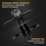 Ab Roller Wheel - Ultra-Wide 3.2 Inch Rubber Push Bar Non-Slip Home Gym Fitness Equipment