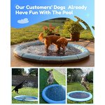 Dog Splash Pad - Eco-Friendly Anti-Slip Summer Outdoor Pet Water Mat Thicken Pool for Kids