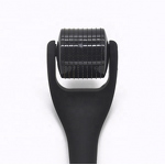 Derma Roller for Beard - Custom Logo Matte Black Titanium 540 Microneedle Face Hair Roller