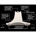 Multi-liner Beard Shaper - Mustache Sideburns Stencil Lineup Jaw Cheek Neck Line Comb