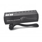 Derma Roller for Beard - Custom Logo Matte Black Titanium 540 Microneedle Face Hair Roller