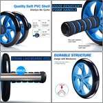 Abdominal Exercise Roller - Home Gym Fitness Abs Workout Core Strength Muscle Training Wheel