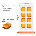 USB Heating Blanket - Winter Machine Washable Home Office 8 Zones Fever Soft Electric Throw