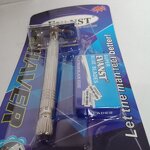 Double Edge Safety Razor - 2022 New Arrival Metal Butterfly Open with 5pcs Blade Refills