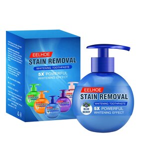 Oral Care Gel Toothpaste - Fresh Breath Pump Stain Removal Whitening Strengthening Gums Anti-Cavity