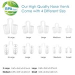 Reusable Nasal Dilator - 4 Pack Soft Silicone Nose Vent Good Sleep Solution for Nasal Breathers