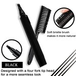 Beard Pencil Filler - Waterproof Long Lasting Micro-Fork Tip with Bristle Beard Brush for Men