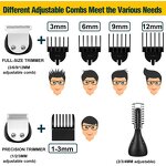 6 in 1 Grooming Kit - Waterproof Men Beard Trimmer Hair Clippers Nose Body Precision Trimmer