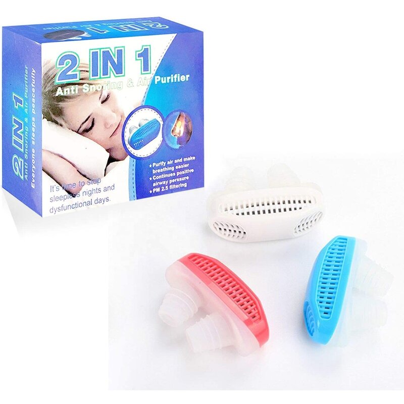 2 in 1 Anti Snoring Device - Automatic Nasal Dilator Nose Vents Air Purifier Filter