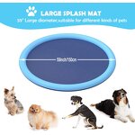 Dog Splash Pad - Eco-Friendly Anti-Slip Summer Outdoor Pet Water Mat Thicken Pool for Kids