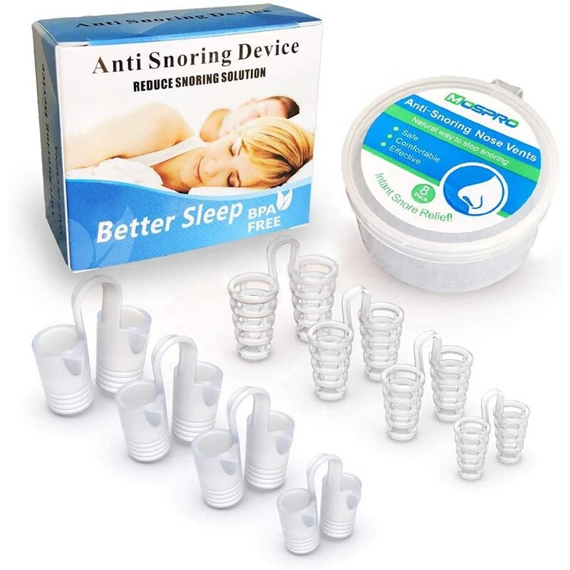 Anti Snoring Nose Vents - 8 Pack Different Size Ease Breathing Nasal Dilator Breathing Relief