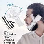 Beard Shaping Template - Men Grooming Styling Tool Adjustable Razors Barber Pencil Perfect Line up