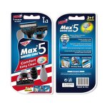 Disposable Razors for Men - 3 Pack 5-Blade Ultra-Soothing Comfortable Face Body Shaving