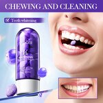 V34 Toothpaste Tablets - 30 Chewing Cleaning Teeth Whitening Color Corrector Fresh Breath