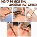 Wood Gua Sha Roller - Natural Body Lymphatic Deep Tissue Therapy Muscle Relax Scraping Stick