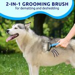 Double Sided Pet Brush - Best Seller Shedding Dematting Undercoat Rake Remove Tangles Cats Dogs