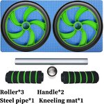 Abdominal Exercise Roller - Home Gym Fitness Abs Workout Core Strength Muscle Training Wheel