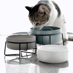 Pet Drinking Bowl - Manufacturer - Wholesale Custom Ceramic Non Slip Dog Cat With Wooden Stand