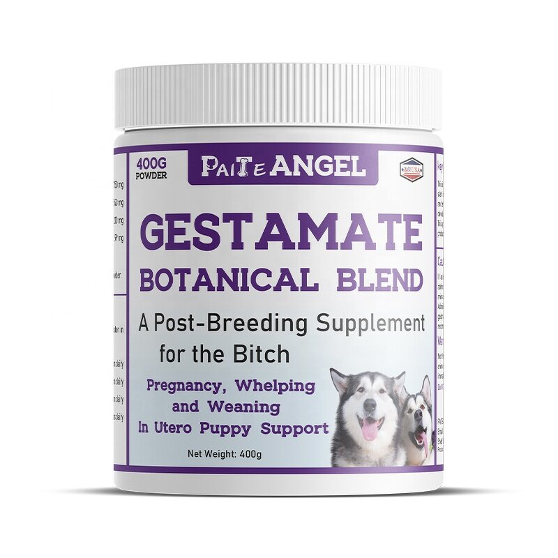 Gestamate Dog Supplement - Manufacturer - Botanical Blend Pregnant Post Breeding Whelp Weaning
