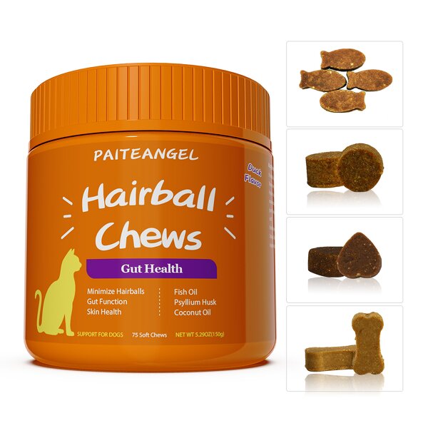 Cat Hairball Control Chews - Manufacturer - OEM/ODM Natural Omega 3 6 Fatty Acids Remedy Aid
