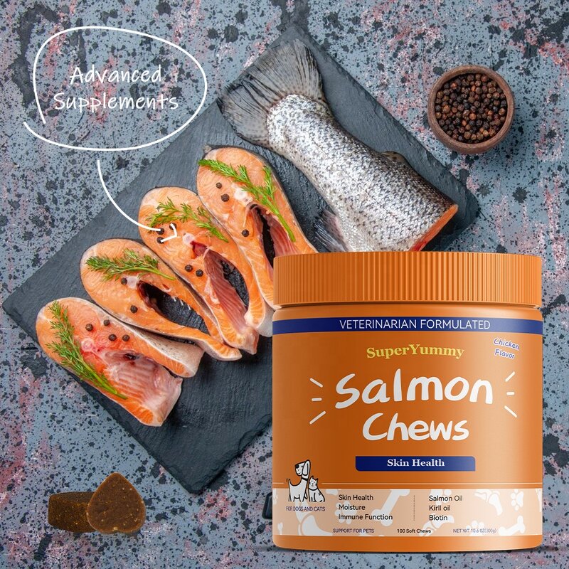 Salmon Oil Chew Treats - Manufacturer - Wholesale 120 Omega 3 Skin Coat Itch Allergy Relief