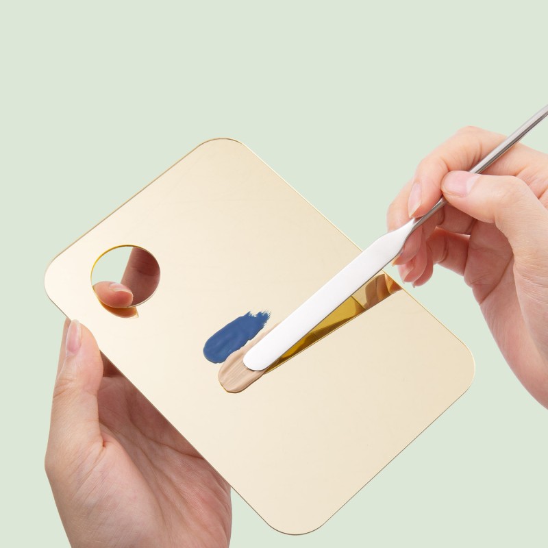 Makeup Palette Supplier - Gold Acrylic Mixing Palette Set