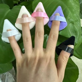 Triangle Powder Puffs Factory - Custom Mini Finger Makeup Sponge