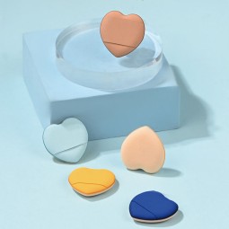 迷你化妆海绵工厂-彩色心形乳胶免费海绵