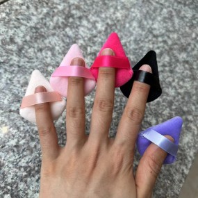 Powder Puffs Wholesale - Custom Logo Triangle Finger Sponge