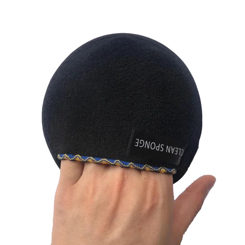 Makeup Remover Pads Factory - Black Microfiber Short Hair Pads