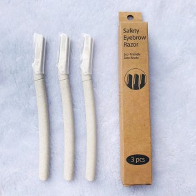 Eyebrow Razor Supplier - Wheat Straw Biodegradable Shaving Razor
