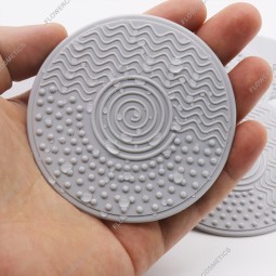 化妆刷垫供应商-灰色硅胶刷具清洁垫