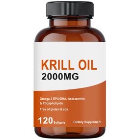 Krill Oil Softgel - Manufacturer - Omega 3 Plus 600mcg Astaxanthin Dietary Supplement Capsule