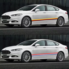 Car Hood Protective Sticker - Manufacturer - Three-Color Flag Scratch Cover 1-Year Durability