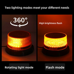 Car LED Warning Light - Manufacturer - 6V Solar Charging Magnetic Flashing for School/Construction Bus