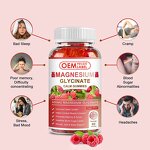 Magnesium Glycinate Gummy - Manufacturer - 90 Custom Bears Adults Pregnant Women Cross-Border