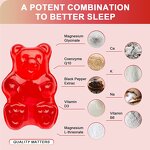 Magnesium Glycinate Gummy - Manufacturer - 90 Custom Bears Adults Pregnant Women Cross-Border
