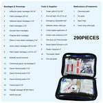 First Aid Kit Manufacturer - Anthrive 2024 Hot Sale Factory Stock 290 Pieces All-Purpose Medical Bag Emergency for Home Work and Travel