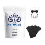 Nasal Strips Manufacturer - Anthrive 30 Strips Black Extra Strength Nasal Congestion Relief Anti Snoring Nose Tape for Snoring Breathing