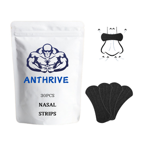 Nasal Strips Manufacturer - Anthrive 30 Strips Black Extra Strength Nasal Congestion Relief Anti Snoring Nose Tape for Snoring Breathing