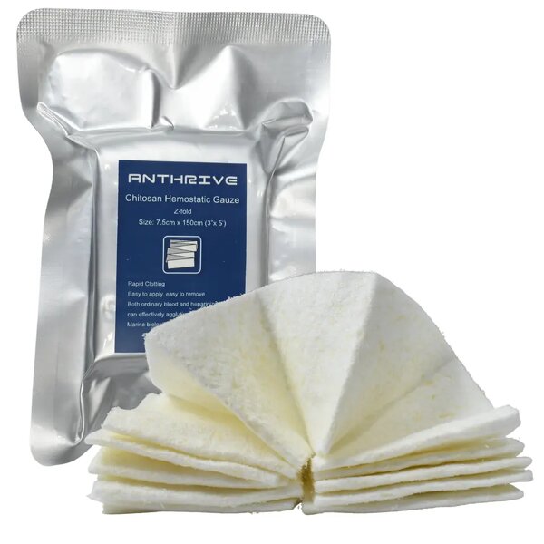 Chitosan Hemostatic Gauze Manufacturer - Anthrive Soluble Quick Z Fold Rapid Wound Gauze