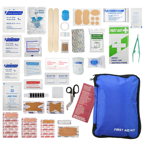 First Aid Kit Manufacturer - Anthrive 290 Pieces Portable Survival Blue Medical Waterproof Emergency for Home Work Travel