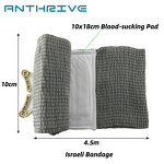 Israeli Bandage Manufacturer - Anthrive 6 Inch First Aid Trauma Vacuum Hemostatic Dressing Tactical High Compression Elastic Emergency