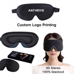 Eye Sleep Mask Manufacturer - Anthrive Wholesale New Arrival 3D Ice Silk Three-dimensional Blackout Sleep Memory Cotton Breathable